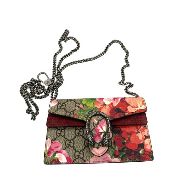 Gucci  GG Supreme Monogram Blooms Super Mini Dionysus Shoulder bag*Dry Rose - Picture 1 of 16